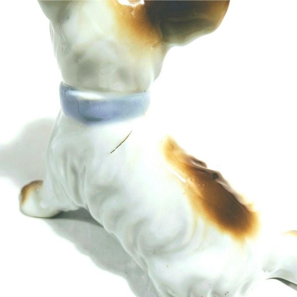 Scottie Dog Porcelain Figurine Brown & White VTG - Picture 8 of 9